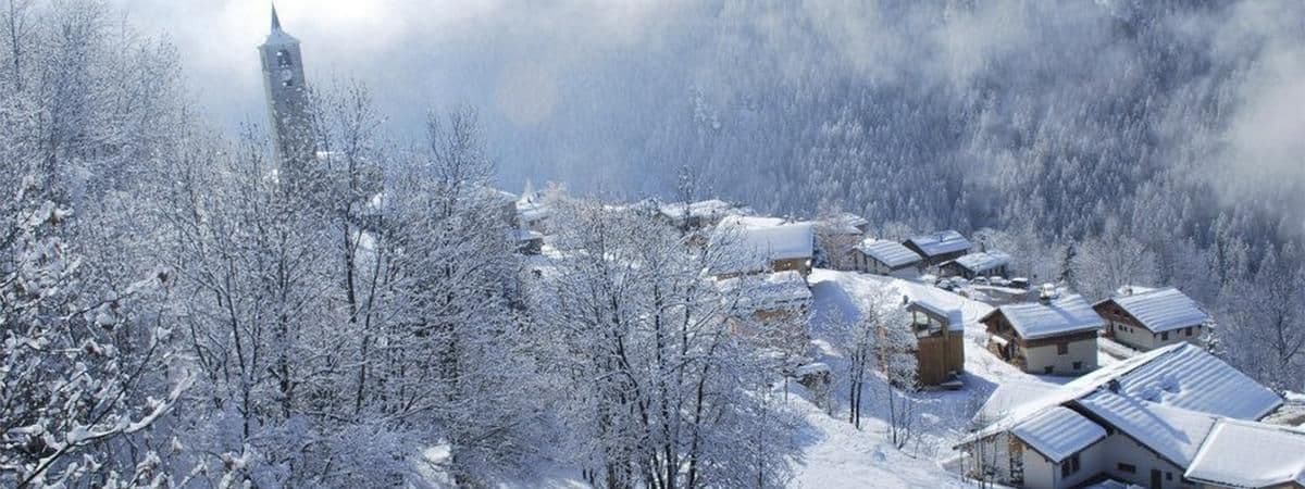 Paysage hiver au village - Peisey-Vallandry